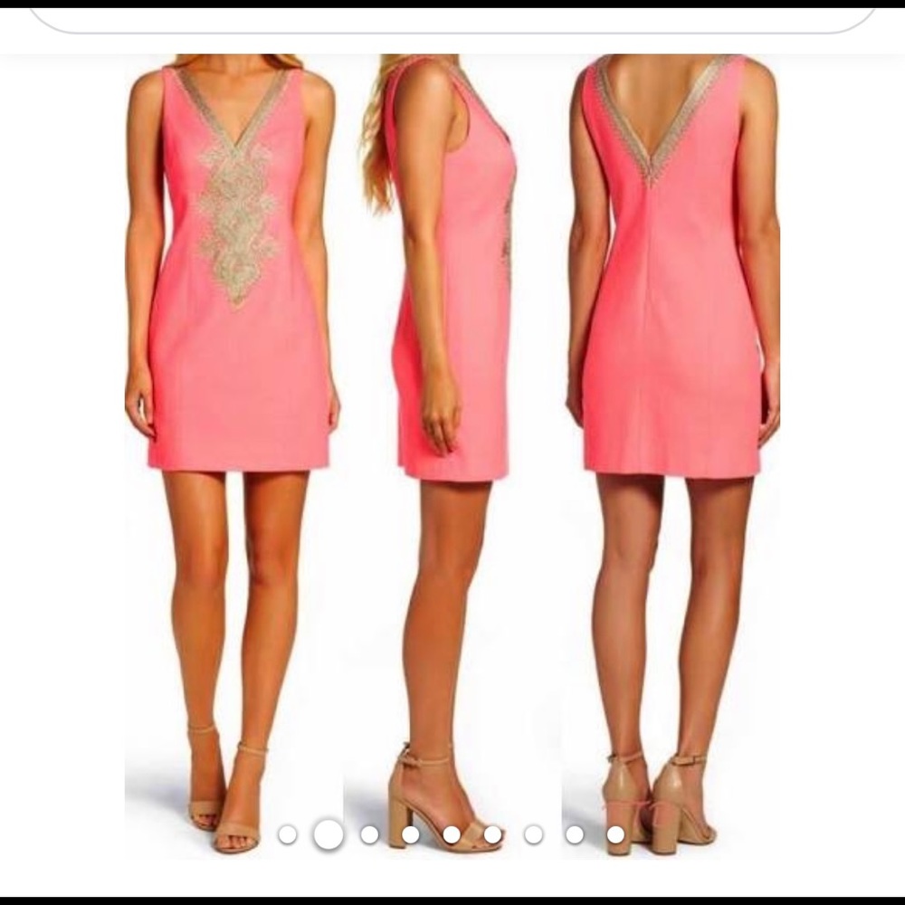Lilly Pulitzer Junie Shift Dress 👗 In Coral Reef SZ 2 NWT - Picture 2 of 15